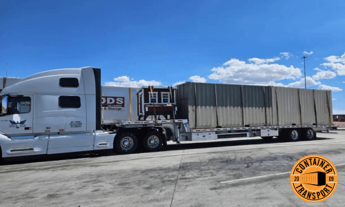 Transporting a 20 Ft Standard Container.