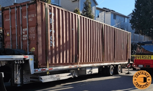 Container Shipping on a Trailer.