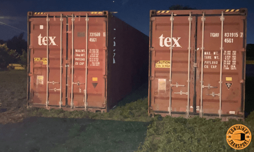 Two container ready for transport.
