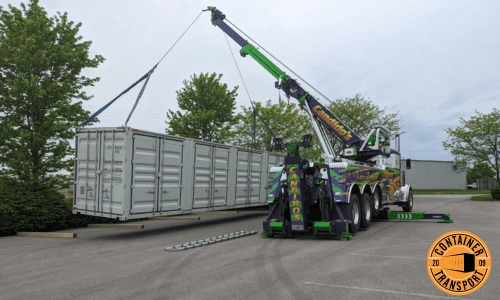 Crane lifting Container.