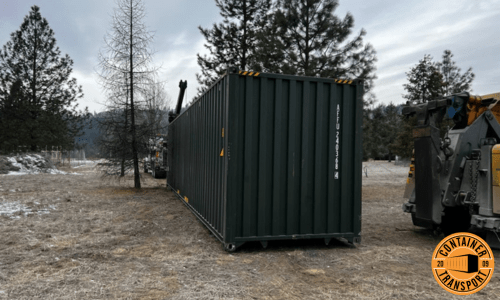 Crane unloading a Container.