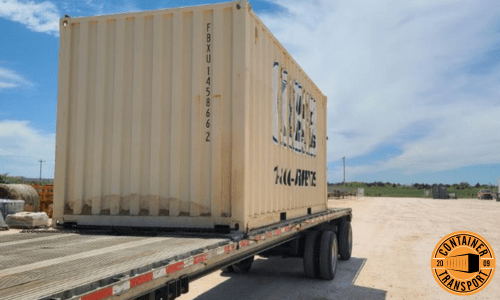 Container Shipped on a Trailer.
