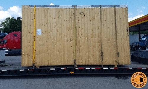 Shipping a Container on a trailer.