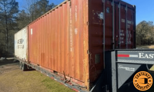 Shipping a Container on a Gooseneck Trailer.