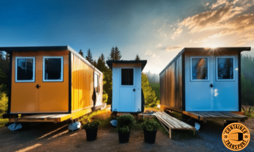 Transporting Container homes.