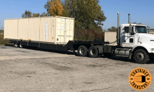 Moving a Container on a Trailer.