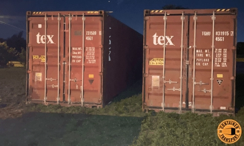 Two container ready for transport.