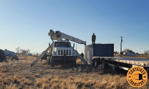 Shipping a Container on a trailer.