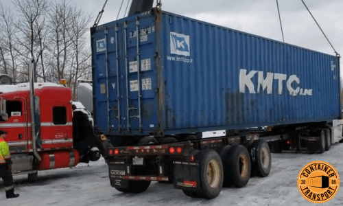 Crane Loading Container for transport.