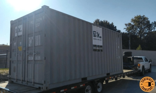Shipping a Container on a fifth wheel trailer.