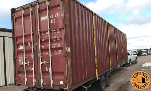 Shipping a Container on a Fifth wheel trailer.