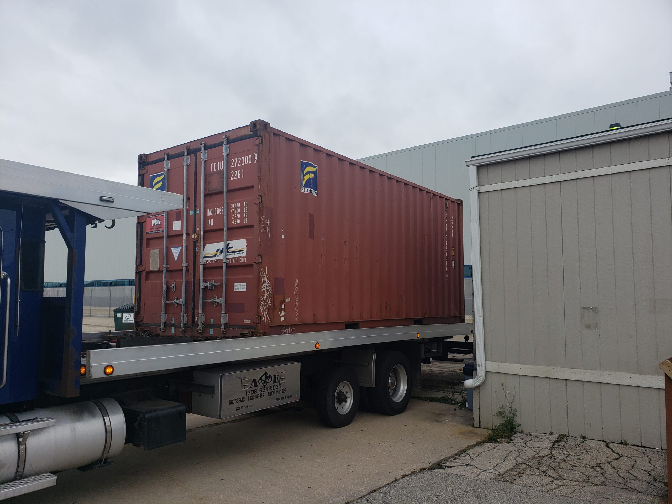 Container on a Trailer