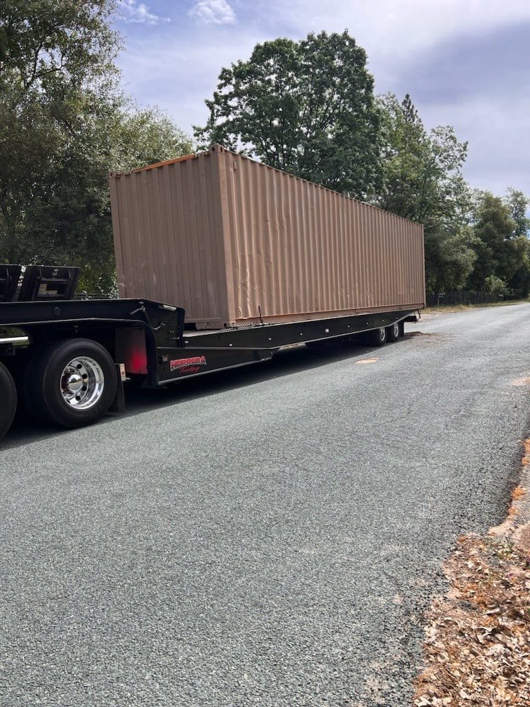 Container on a Trailer.