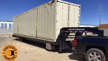 Container is being towed by a craftsman tow truck.