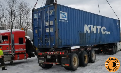 Crane Loading Container for transport.