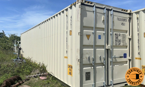 Container on the ground.