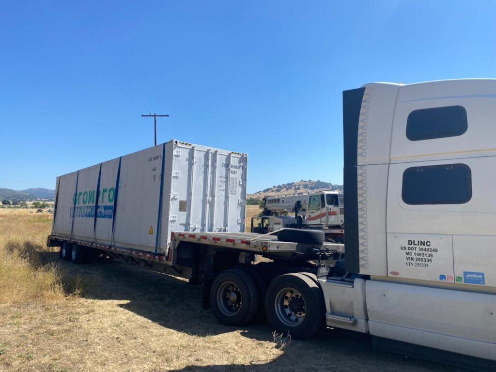Container on a Trailer.