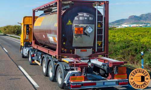 Transporting a Tank Container.