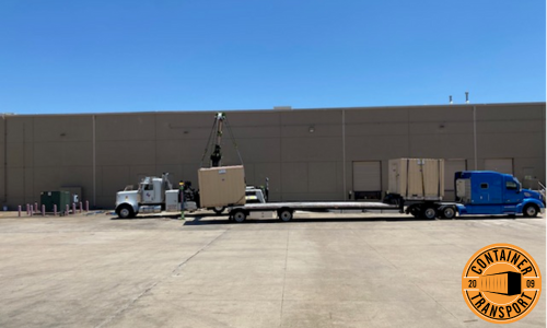 2 40ft container on a trailer.