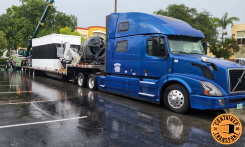 Crane loading container