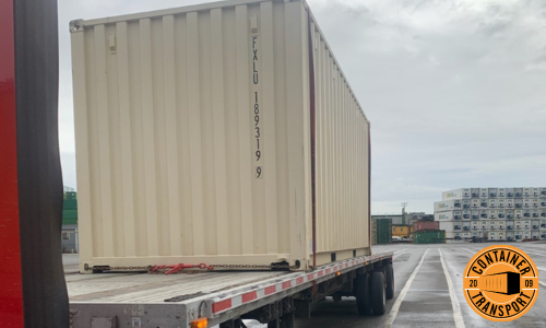 20ft Container on a Trailer.