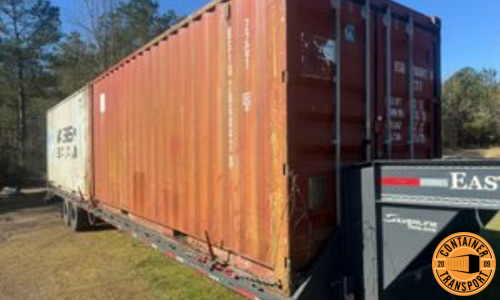 Shipping a Container on a Gooseneck Trailer.