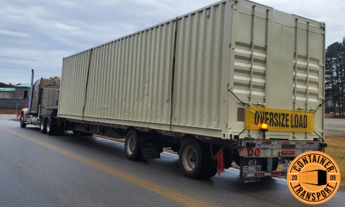 Transporting an oversized container