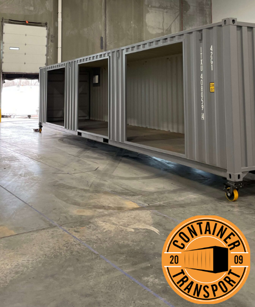 Transporting a Modified shipping Container.