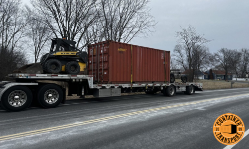 Container being shipped