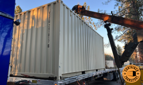 Crane loading container