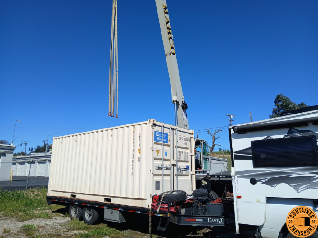 Transporting GEO physical equipment in container